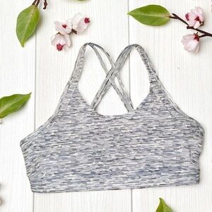 ZYIA Active Glimmer Light & Tight Black and Gray Sports Bra size L‎